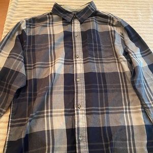 Navy nautica plaid button down